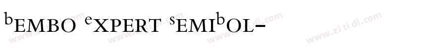 Bembo Expert SemiBol字体转换
